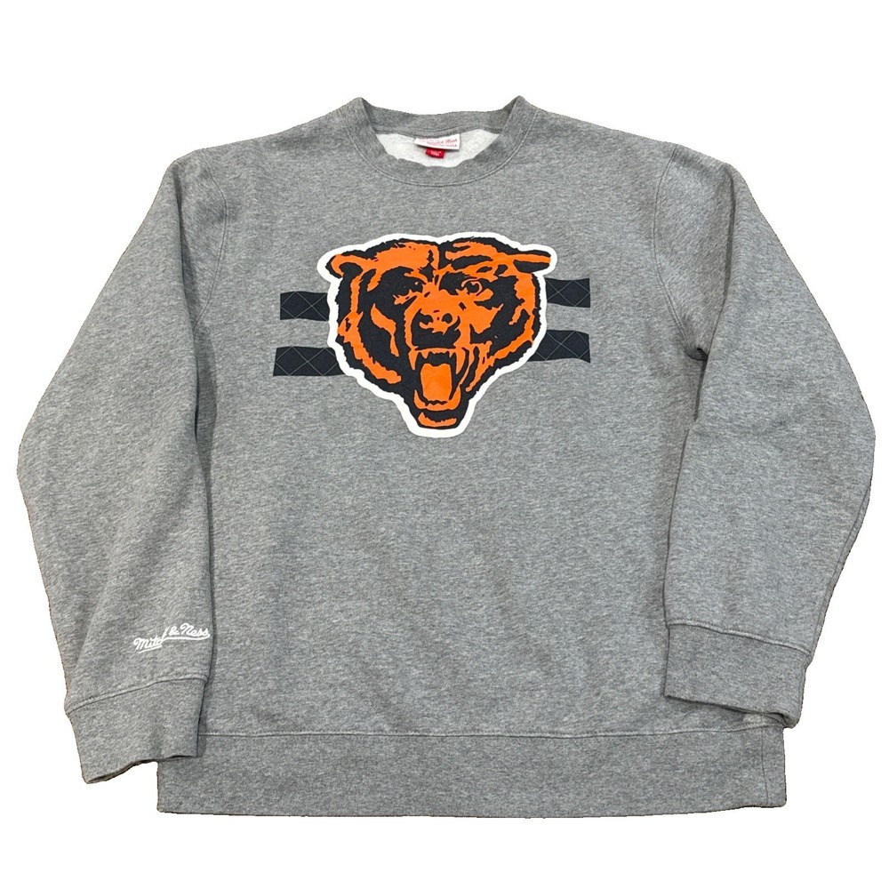 Chicago Bears Mitchell & Ness Hoodie Sweatshirt Crewneck Logo NFL Football Sz XL